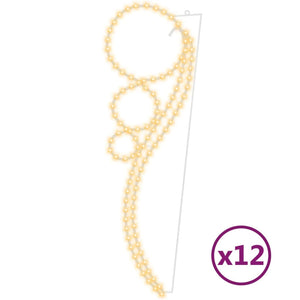 Stringhe Luci a Forma di Palle 12pz Bianco Caldo 111,5x35x4,5cm 3154331