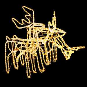 Set Figure Renne Natalizie 3 pz Bianco Caldo 3154333