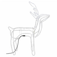 Set Figure Renne Natalizie 3 pz Bianco Freddo 3154334