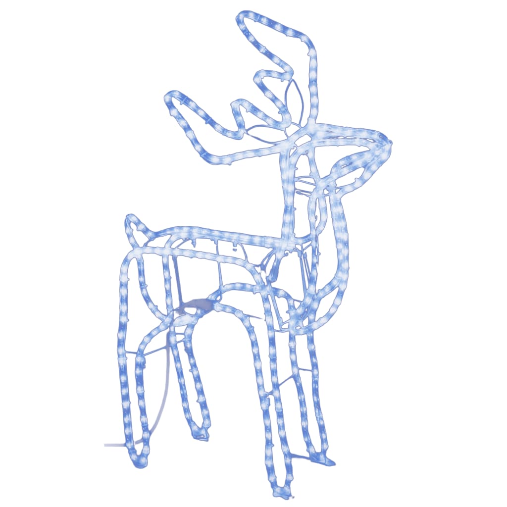 Set Figure Renne Natalizie 3 pz Bianco Freddo 3154334