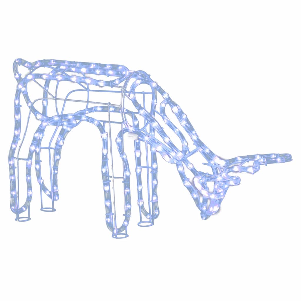 Set Figure Renne Natalizie 3 pz Bianco Freddo 3154334