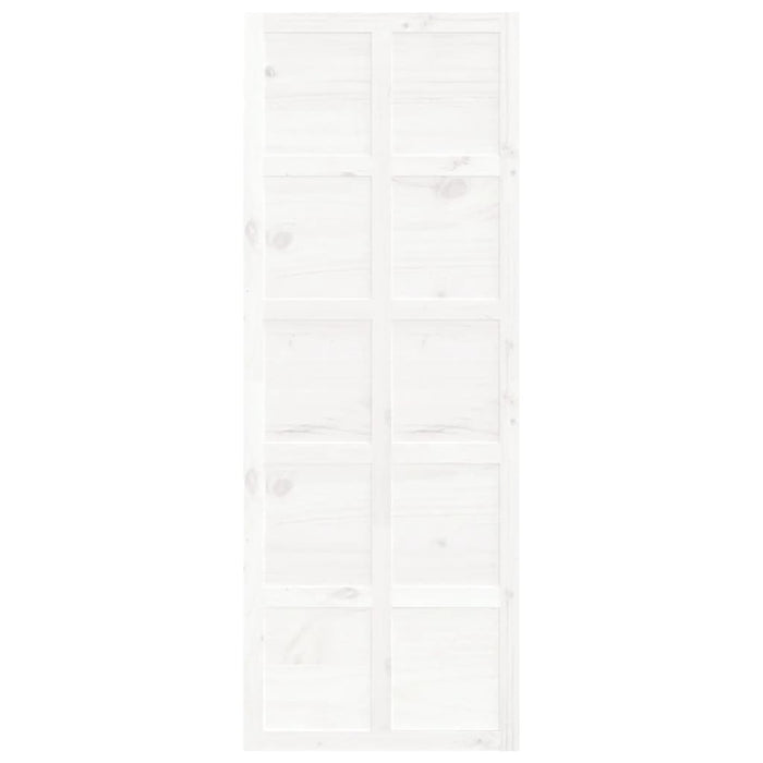 Porta del Granaio Bianca 80x1,8x214 cm Legno Massello di Pino 824629