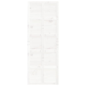 Porta del Granaio Bianca 80x1,8x214 cm Legno Massello di Pino 824629