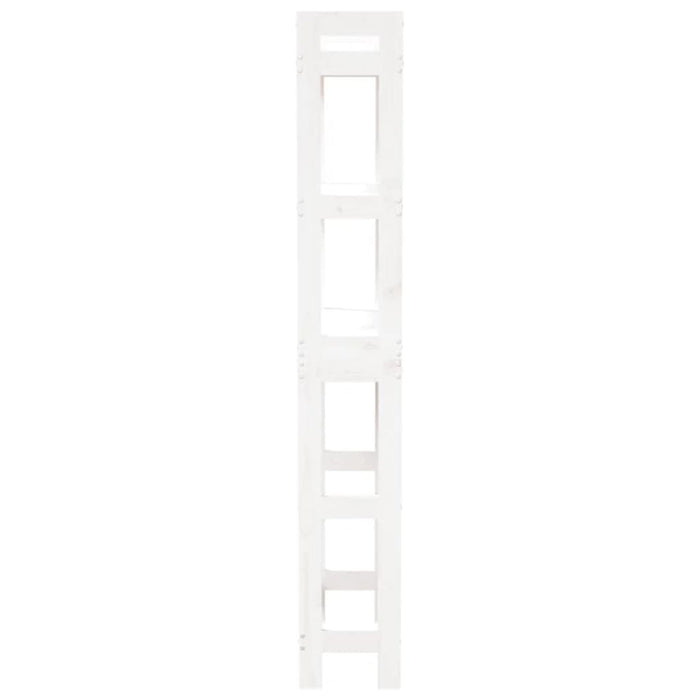 Rastrelliera da Bagno Bianca 63x26x171 cm Legno Massello Pino