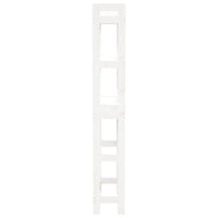 Rastrelliera da Bagno Bianca 63x26x171 cm Legno Massello Pino 824659