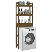 Rastrelliera da Bagno Ambra 63x26x171 cm Legno Massello Pino 824661