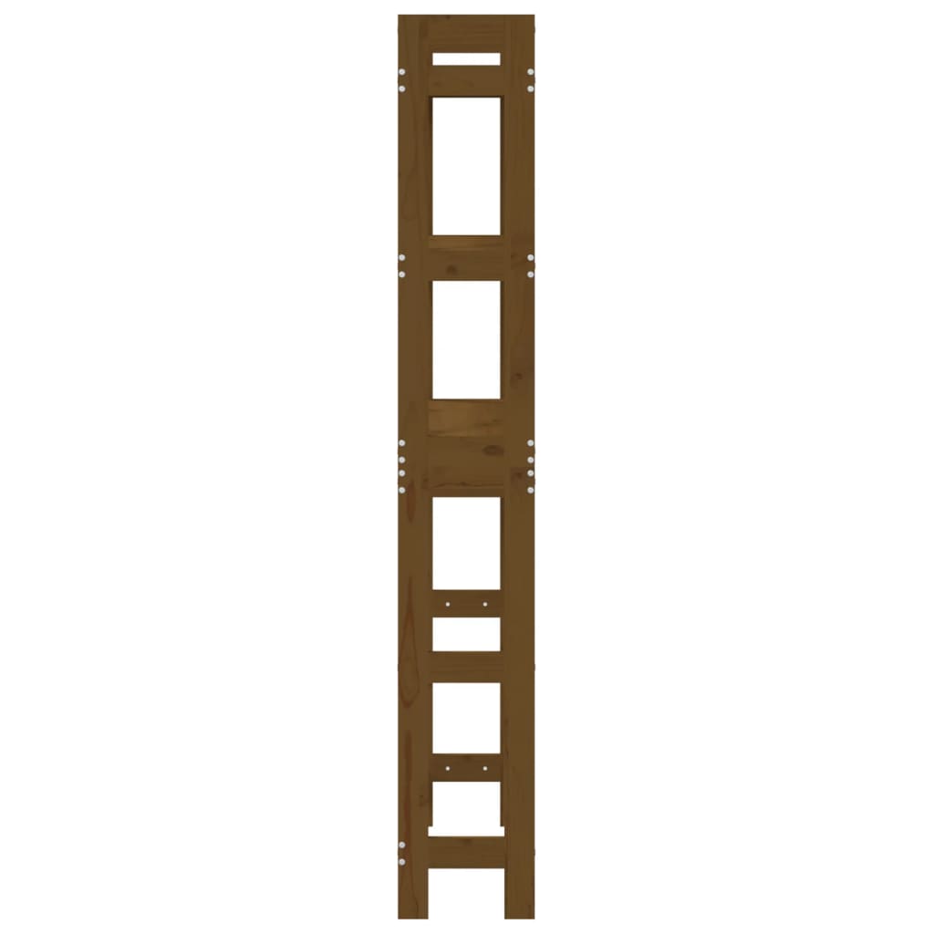 Rastrelliera da Bagno Miele 63x26x171 cm Legno Massello Pino