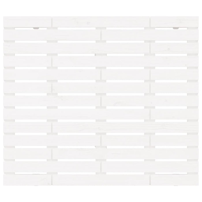 Testiera da Parete Bianca 106x3x91,5 cm Legno Massello di Pino 824664