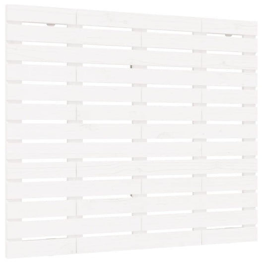 Testiera da Parete-Testiera a Muro-Testata Decorativa Bianca 126x3x91,5 cm Legno Massello di Pino