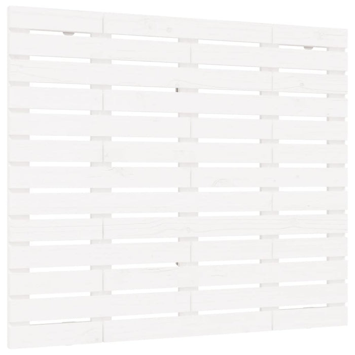 Testiera da Parete-Testiera a Muro-Testata Decorativa Bianca 126x3x91,5 cm Legno Massello di Pino