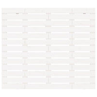 Testiera da Parete Bianca 126x3x91,5 cm Legno Massello di Pino 824679