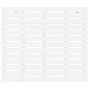 Testiera da Parete Bianca 126x3x91,5 cm Legno Massello di Pino 824679