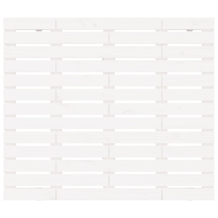 Testiera da Parete Bianca 126x3x91,5 cm Legno Massello di Pino 824679