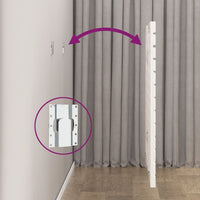 Testiera da Parete-Testiera a Muro-Testata Decorativa Bianca 126x3x91,5 cm Legno Massello di Pino