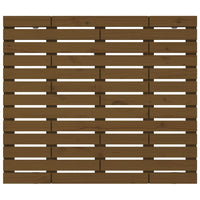 Testiera da Parete ambra 126x3x91,5cm in Legno Massello di Pino 824681