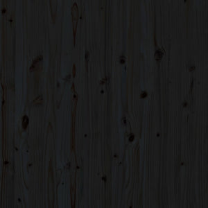 Testiera da Parete Nera 81x3x91,5cm in Legno Massello di Pino 824697