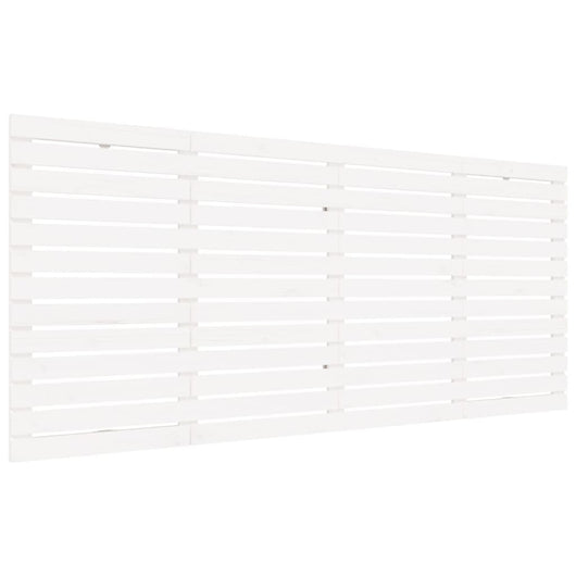 Testiera da Parete Bianca 166x3x91,5 cm Legno Massello di Pino 824699
