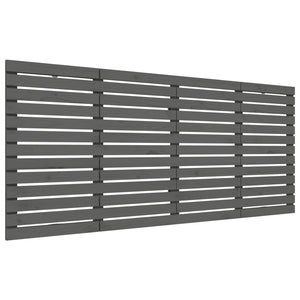 Testiera da Parete Grigia 166x3x91,5 cm Legno Massello di Pino 824700