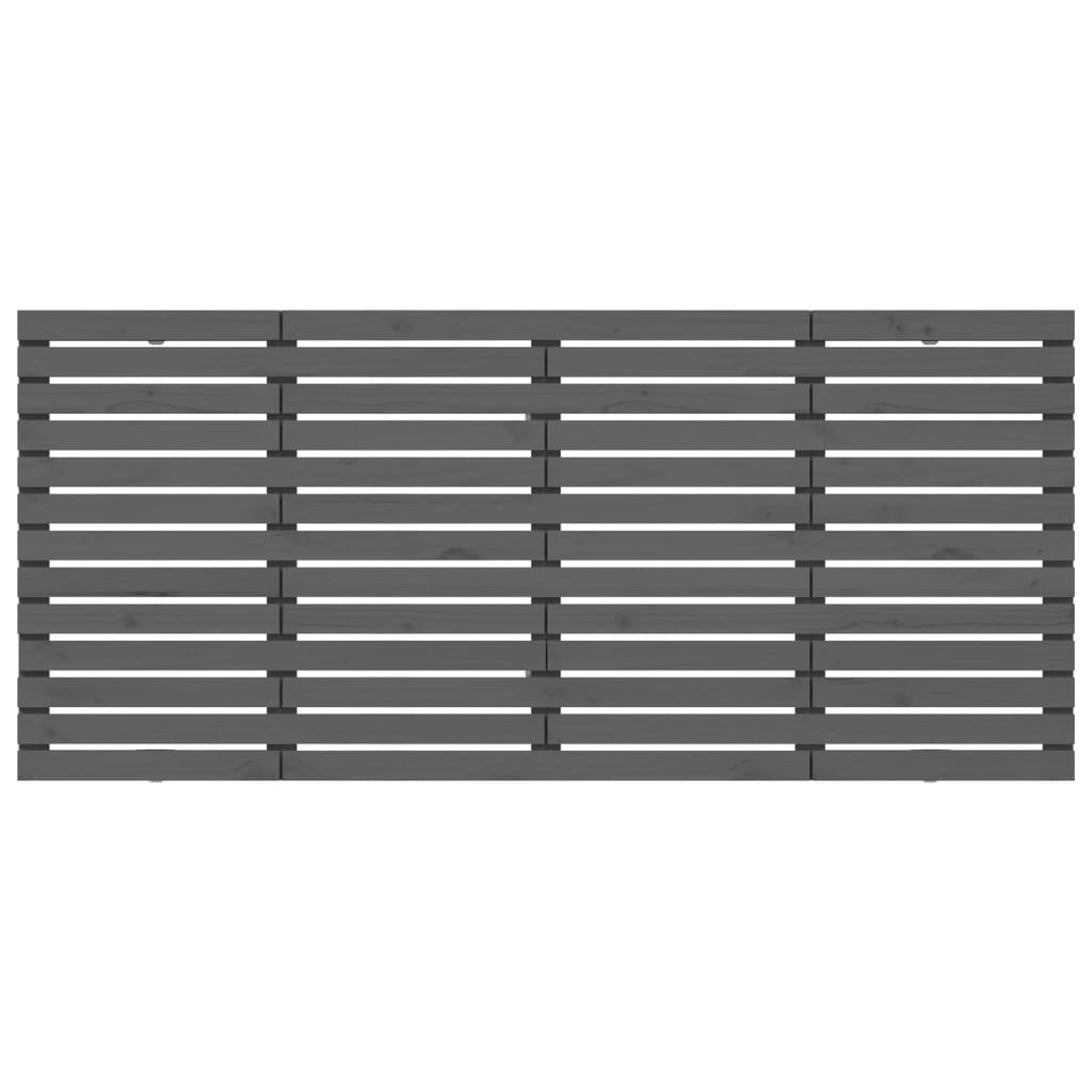 Testiera da Parete Grigia 166x3x91,5 cm Legno Massello di Pino 824700