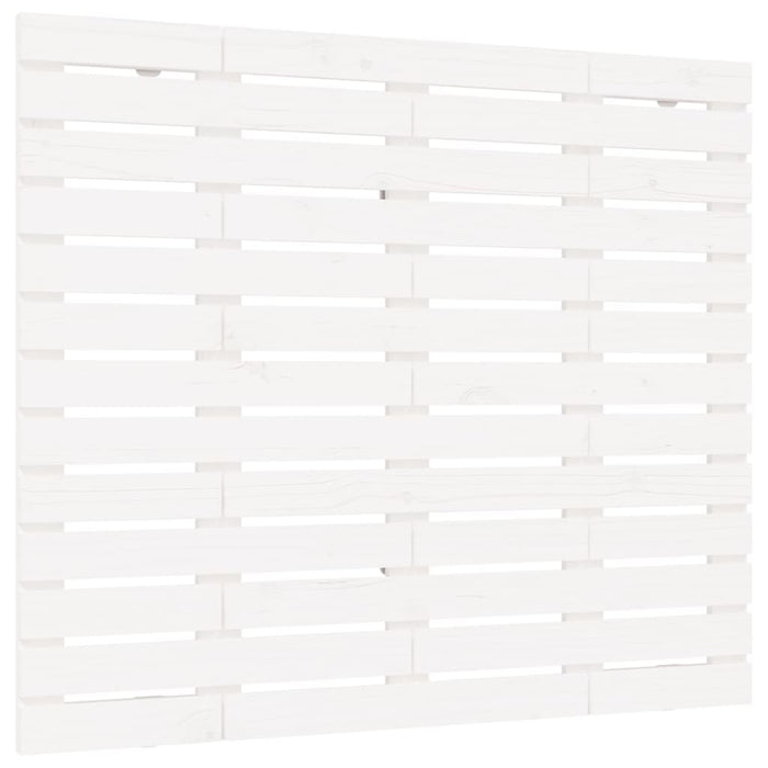 Testiera da Parete Bianca 141x3x91,5 cm Legno Massello di Pino 824709