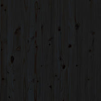 Testiera da Parete Nera 141x3x91,5 cm in Legno Massello di Pino 824712