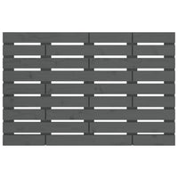 Testiera da Parete Grigia 106x3x63 cm in Legno Massello di Pino 824715