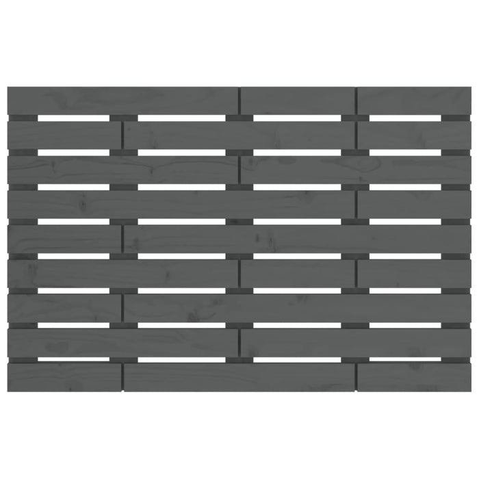 Testiera da Parete Grigia 106x3x63 cm in Legno Massello di Pino 824715