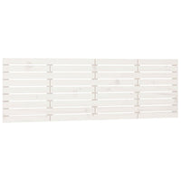 Testiera da Parete Bianca 206x3x63 cm in Legno Massello di Pino 824719
