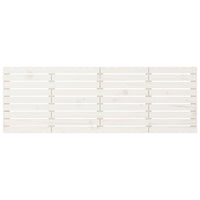 Testiera da Parete Bianca 206x3x63 cm in Legno Massello di Pino 824719