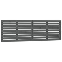 Testiera da Parete Grigia 206x3x63 cm in Legno Massello di Pino 824720