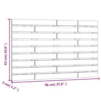 Testiera da Parete-Testiera a Muro-Testata Decorativa 96x3x63 cm in Legno Massello di Pino