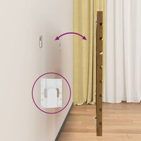 Testiera da Parete-Testiera a Muro-Testata Decorativa Ambra 126x3x63 cm in Legno Massello di Pino