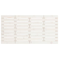 Testiera da Parete Bianca 146x3x63 cm in Legno Massello di Pino 824734
