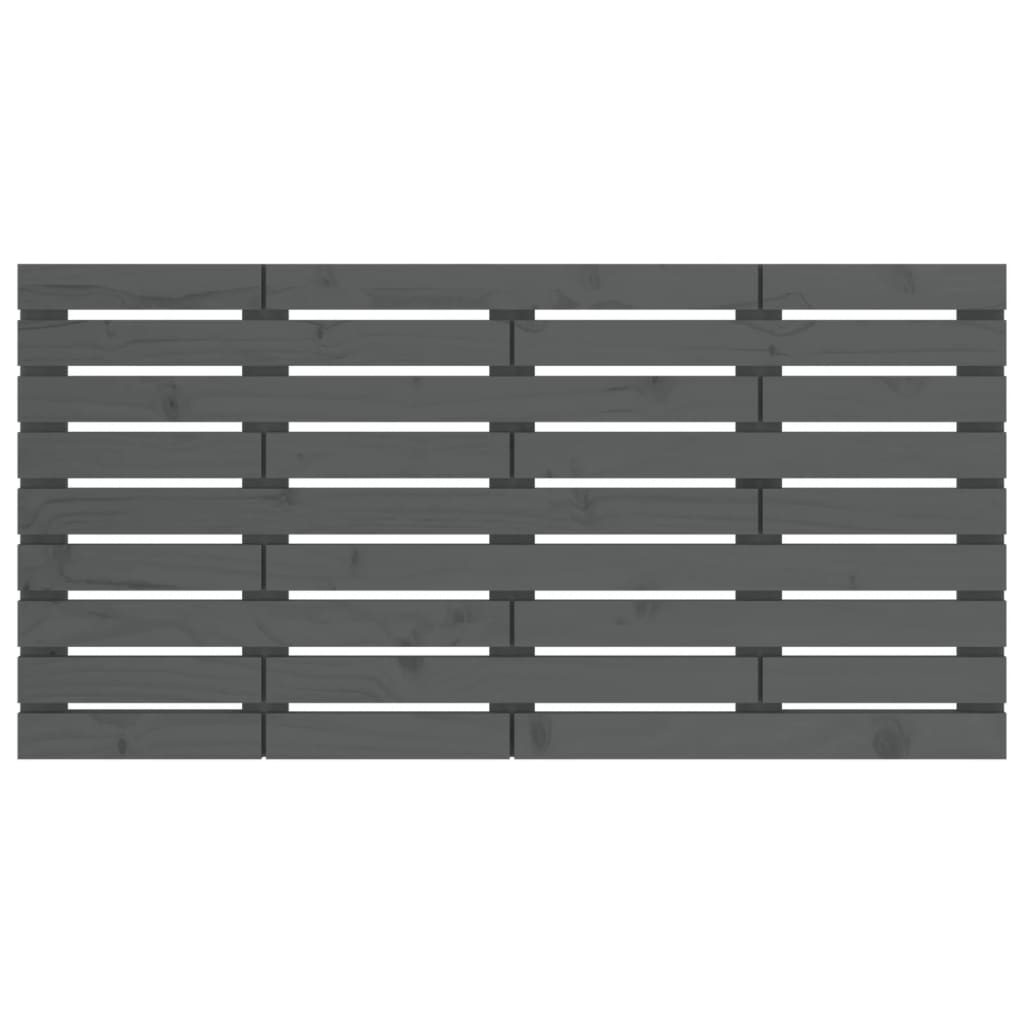 Testiera da Parete Grigia 146x3x63 cm in Legno Massello di Pino 824735