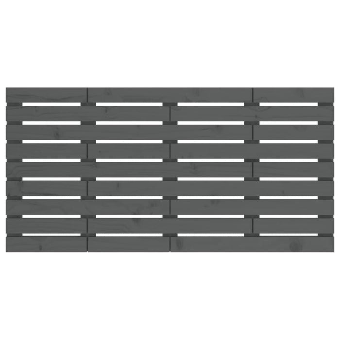 Testiera da Parete Grigia 146x3x63 cm in Legno Massello di Pino 824735