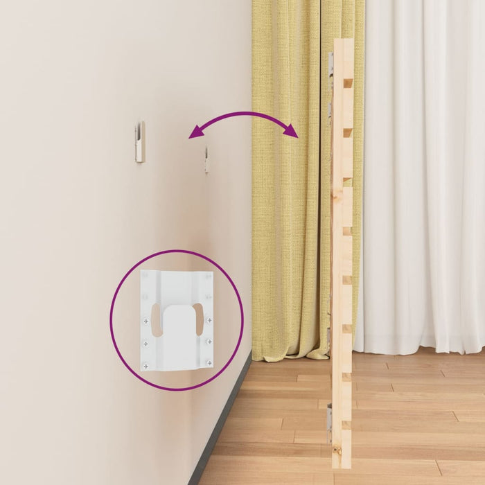 Testiera da Parete 156x3x63 cm in Legno Massello di Pino 824738