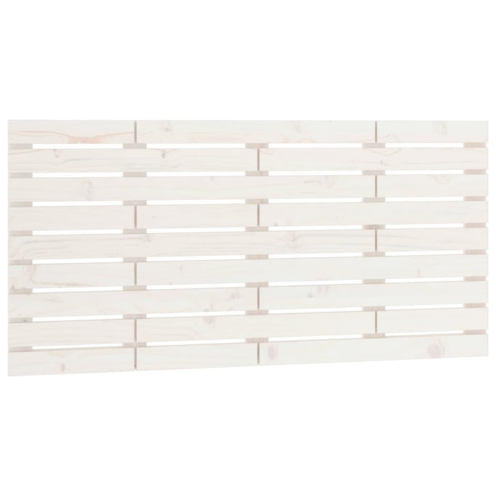 Testiera da Parete Bianca 156x3x63 cm in Legno Massello di Pino 824739