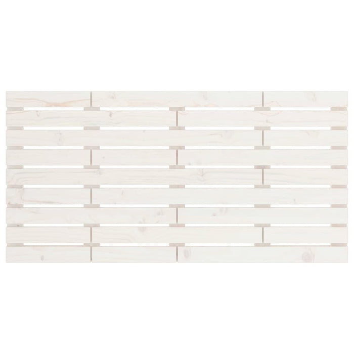 Testiera da Parete Bianca 156x3x63 cm in Legno Massello di Pino 824739