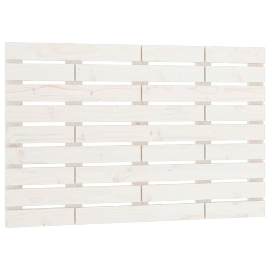 Testiera da Parete-Testiera a Muro-Testata Decorativa Bianca 81x3x63 cm in Legno Massello di Pino