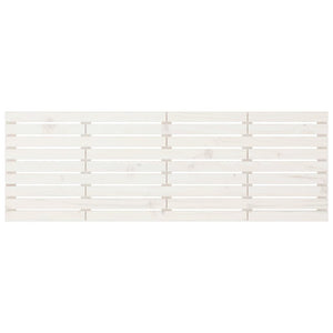 Testiera da Parete Bianca 166x3x63 cm in Legno Massello di Pino 824749