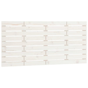 Testiera da Parete Bianca 141x3x63 cm in Legno Massello di Pino 824759