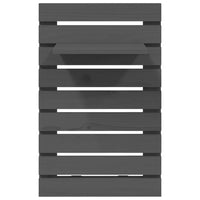 Mensole da Letto a Parete 2 pz Grigio Legno Massello di Pino 824770