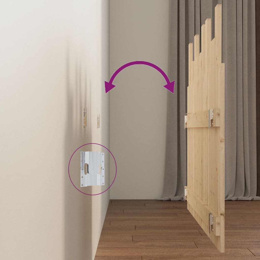 Testiera da Parete 108x3x80 cm in Legno Massello di Pino 824773