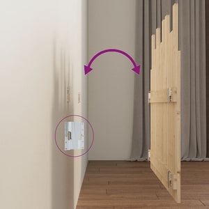 Testiera da Parete 108x3x80 cm in Legno Massello di Pino 824773