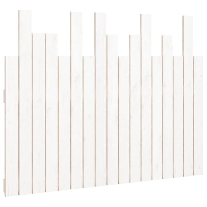 Testiera da Parete-Testiera a Muro-Testata Decorativa Bianca 108x3x80 cm in Legno Massello di Pino
