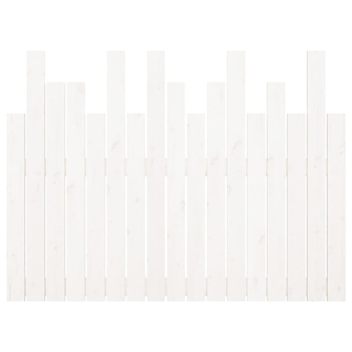 Testiera da Parete-Testiera a Muro-Testata Decorativa Bianca 108x3x80 cm in Legno Massello di Pino
