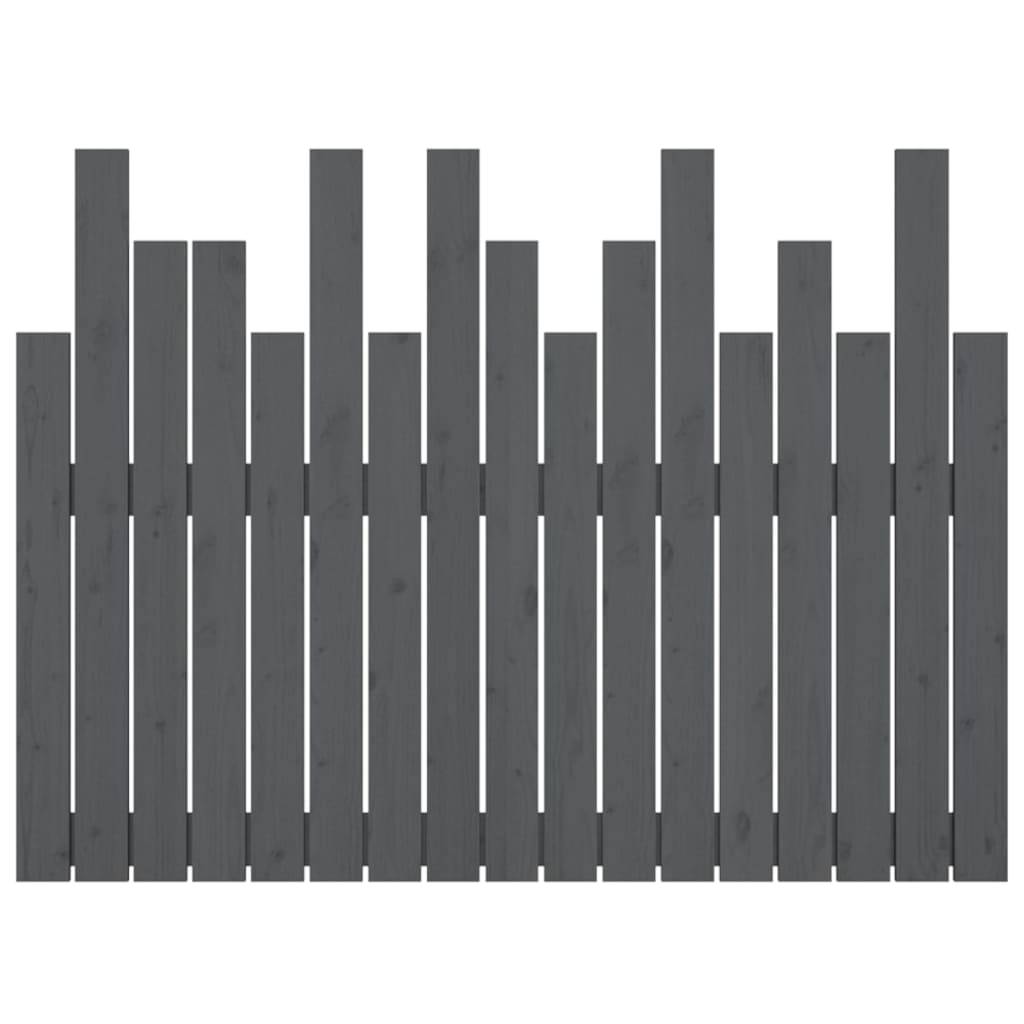 Testiera da Parete Grigia 108x3x80 cm in Legno Massello di Pino 824775