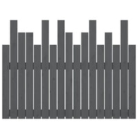 Testiera da Parete Grigia 108x3x80 cm in Legno Massello di Pino 824775