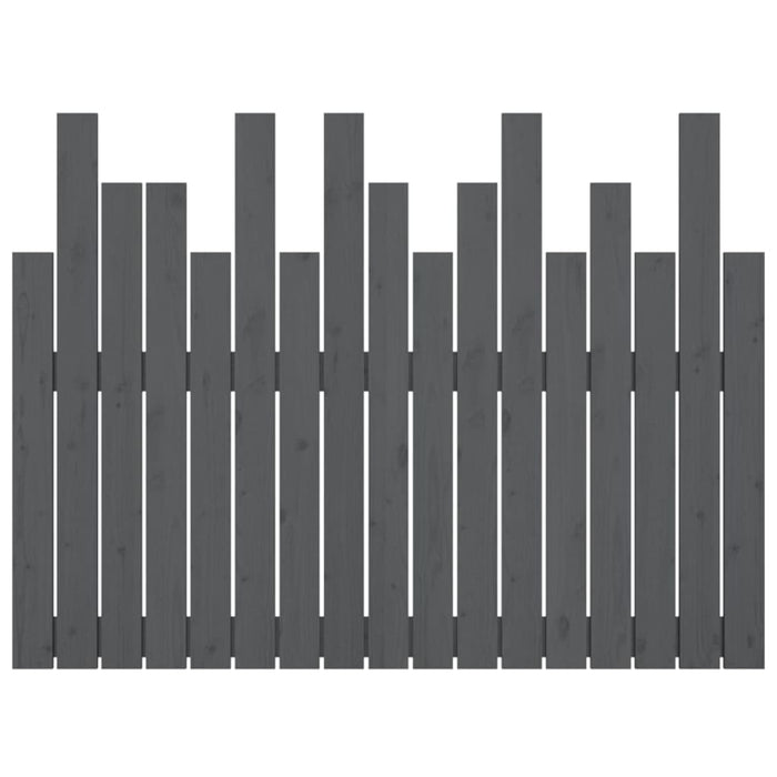 Testiera da Parete Grigia 108x3x80 cm in Legno Massello di Pino 824775