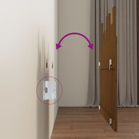 Testiera da Parete Ambra 95,5x3x80 cm in Legno Massello di Pino 824786